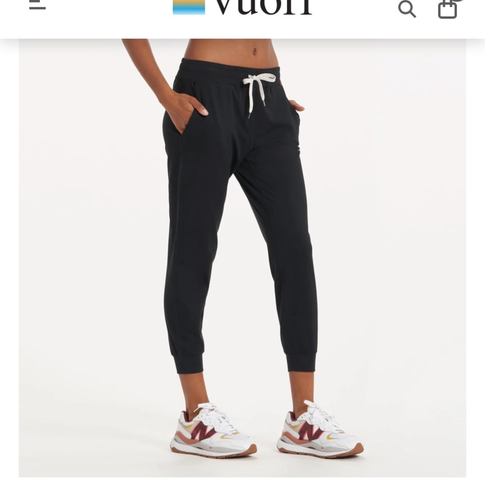 Vuori performance jogger black size medium